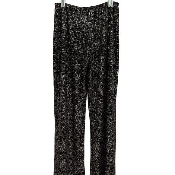 Sparkly Stretch Pant Dansco Black w/Silver Glitter - Picture 5 of 6